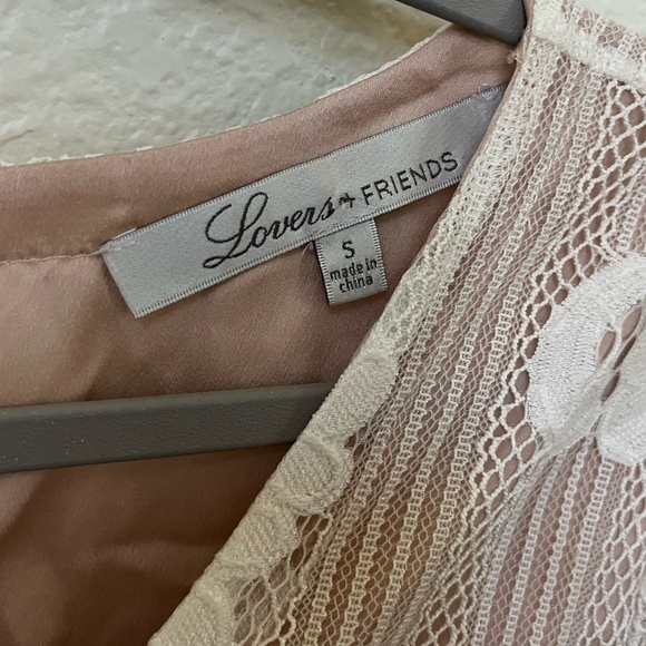 LOVERS AND FRIENDS x REVOLVE | Lace Floral Haiden Mini Dress in Ivory | Size S - Picture 10 of 13